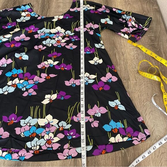 vintage 60s 70s bell sleeve floral‎ mini dress - Picture 7 of 7